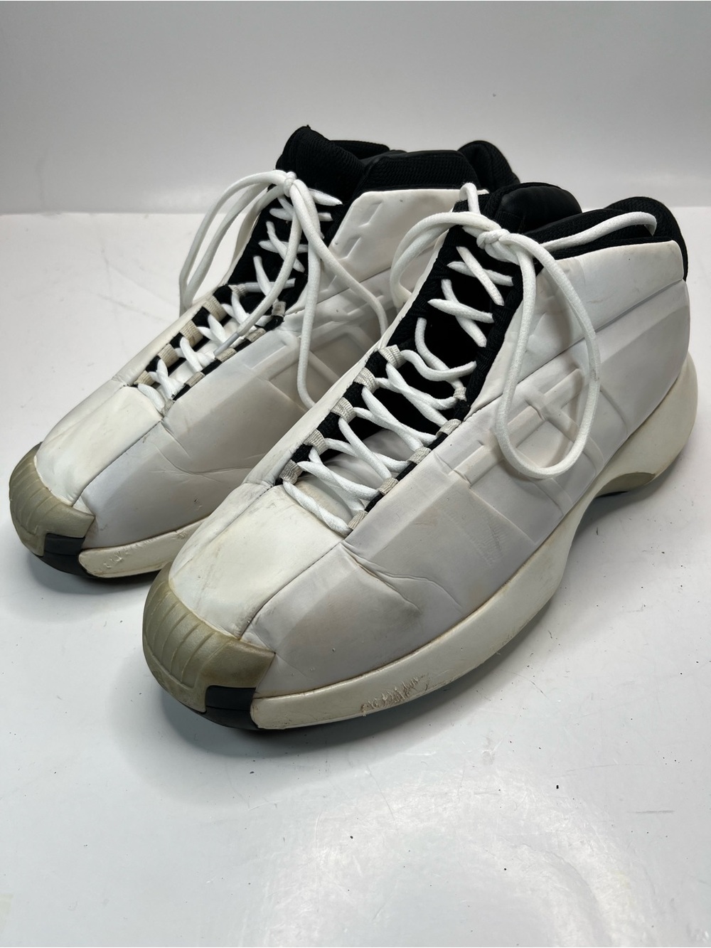 adidas White and Black Split-Toe Performance Sneakers